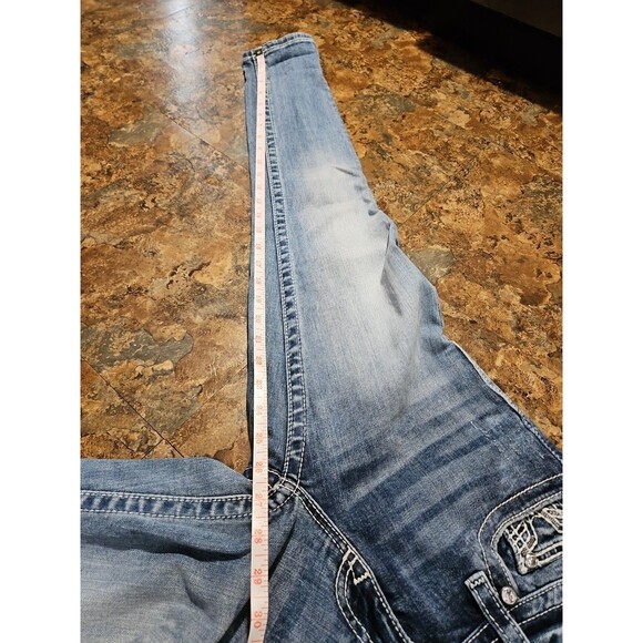 Vigoss‎ Capri Jeans Women's 0/L25 Heritage Fit Blue Denim Embroidered (A 192) - Picture 7 of 10